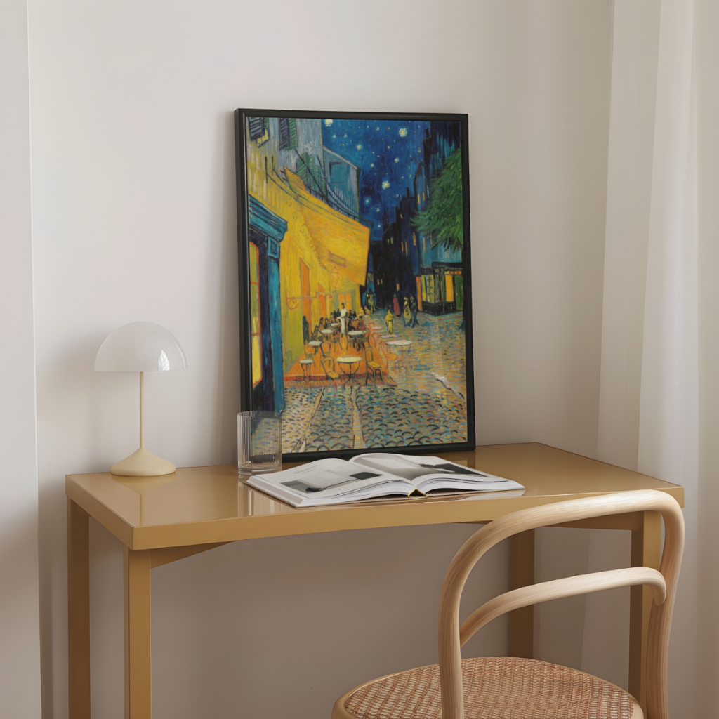 Detalhes do Quadro Van Gogh Terraço do Café à Noite 30 x 42 cm