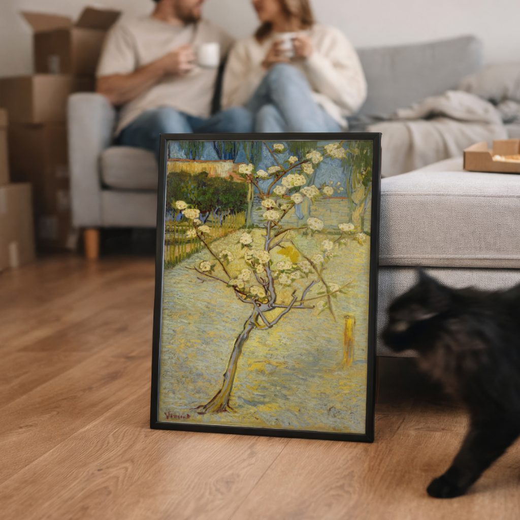 Quadro Decorativo Van Gogh Pequena Pereira em Flor 30 x 42 cm