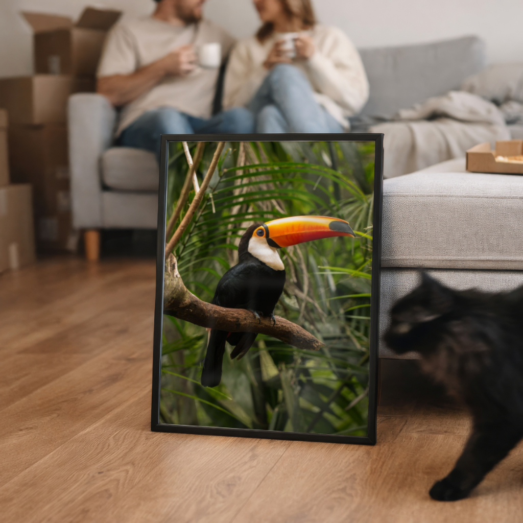 Quadro Decorativo Animais Tucano 30 x 42 cm