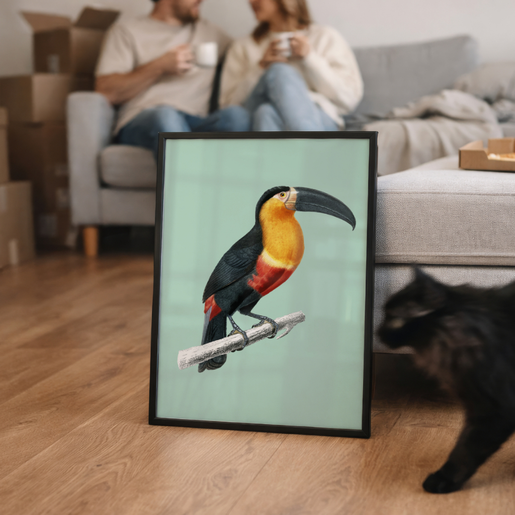 Quadro Decorativo Animais Arte Tucano 30 x 42 cm