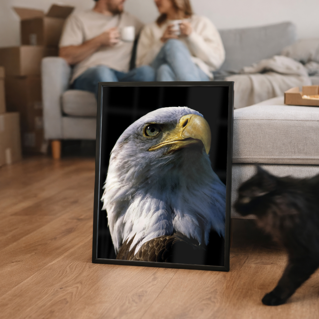 Quadro Decorativo Animais Águia Foto 30 x 42 cm
