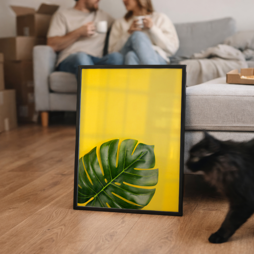Quadro Decorativo Arte Costela-de-Adão 30 x 42 cm