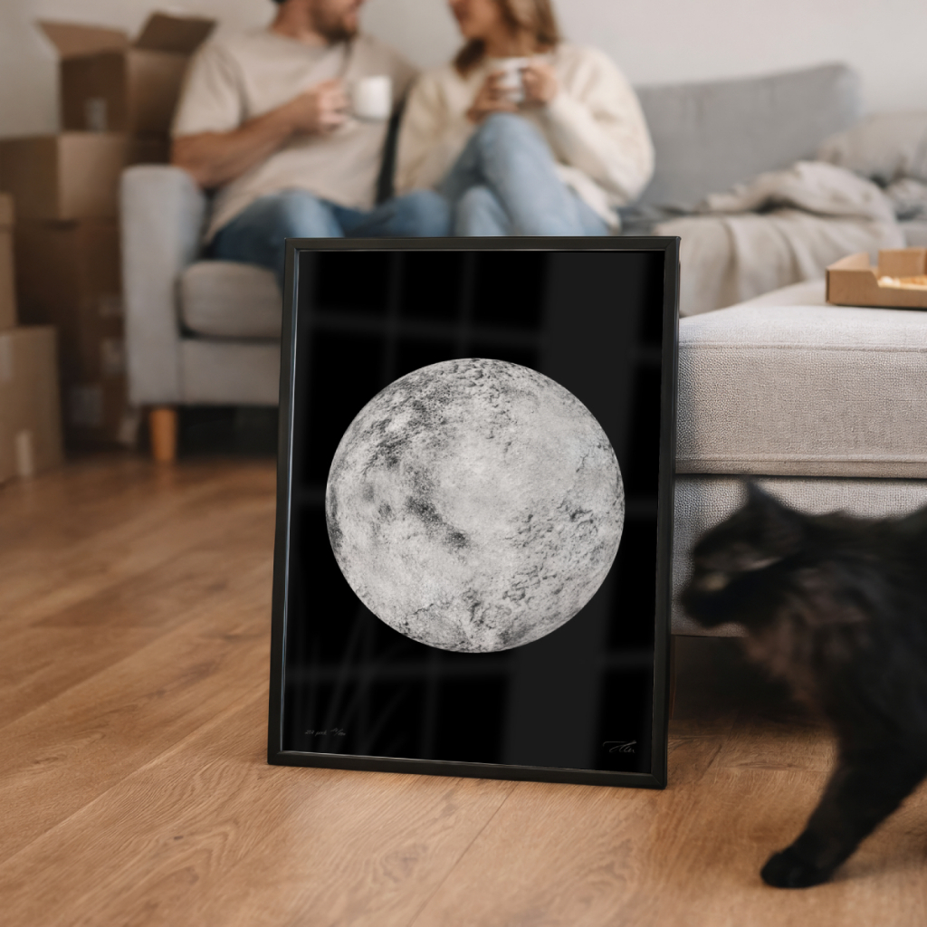 Quadro Decorativo Lua 30 x 42 cm