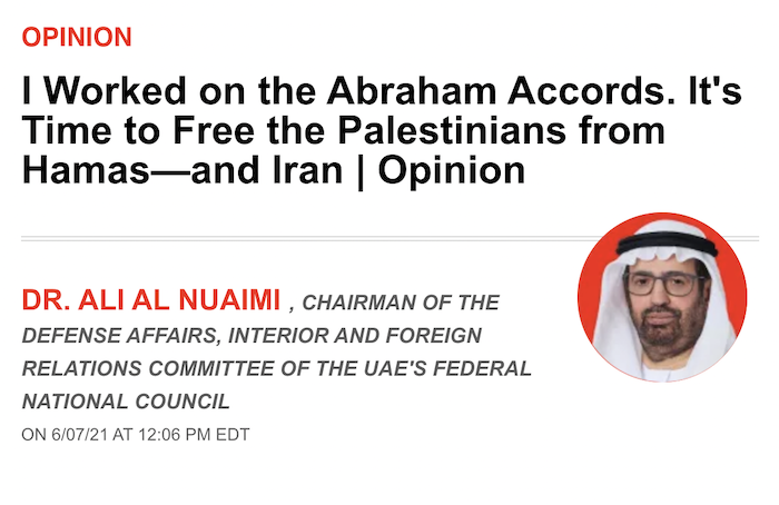 UAE legislator in Newsweek oped: Gaza is not occupied by Israel, it is occupied by Hamas UAE legislator in Newsweek oped: Gaza is not occupied by Israel, it is occupied by Hamas