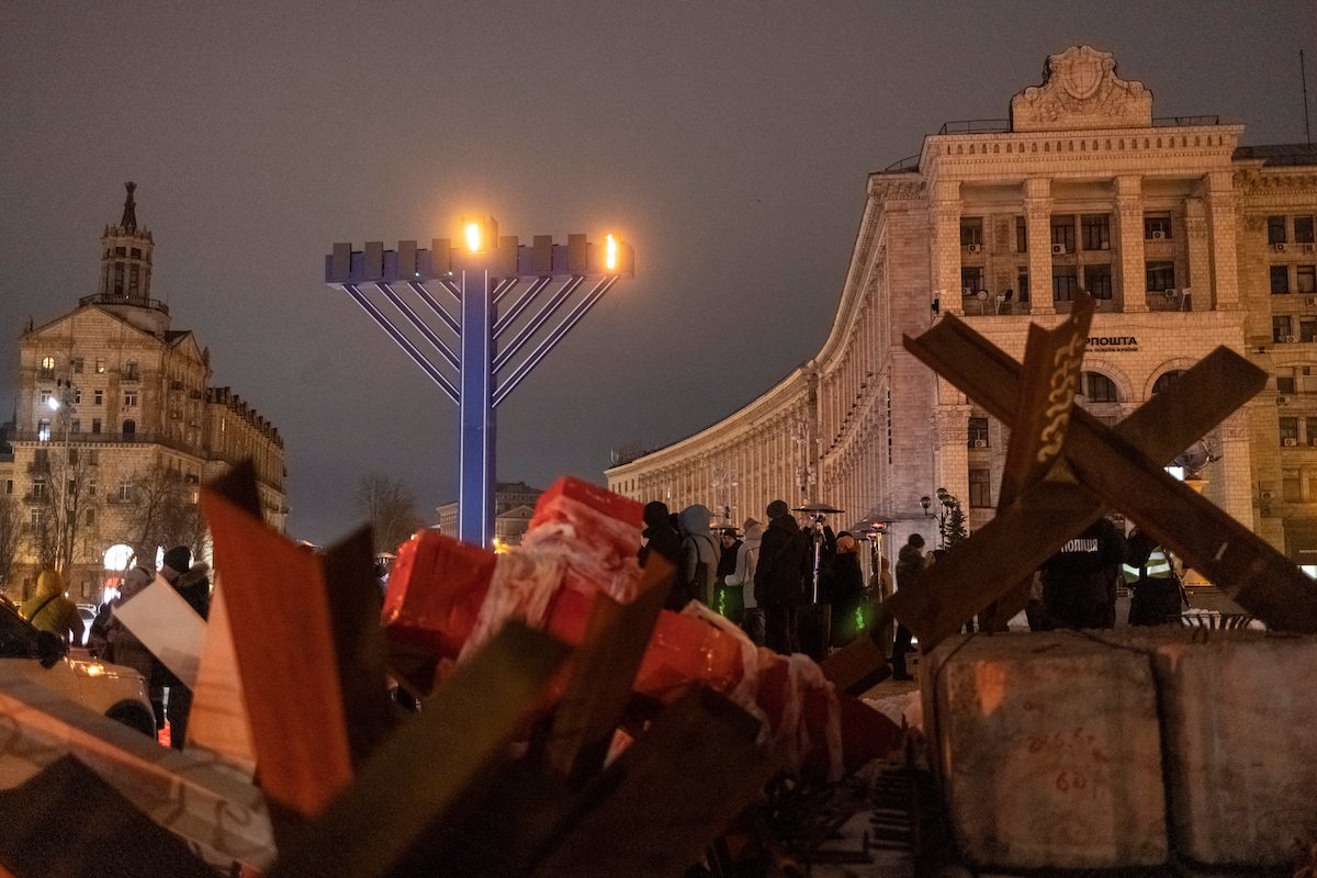 Ukrainian Jews celebrate Hanukkah the Festival of Lights amid