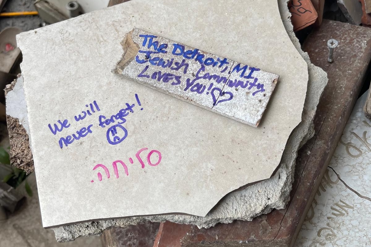 A house at Kibbutz Be'eri destroyed by Hamas terrorists on Oct. 7, 2023 (Photo: Leigh-Taylor Hester)
