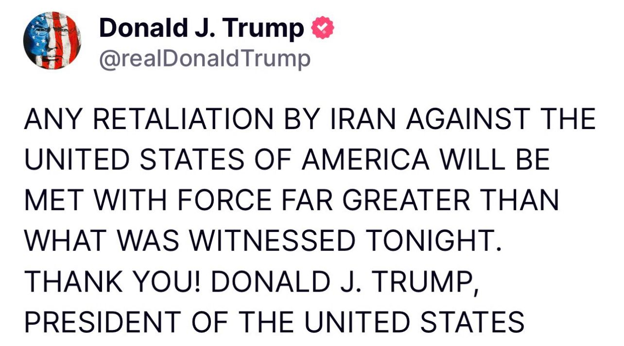 US President Donald Trump addresses the nation (along with JD Vance, Marco Rubio, and Pete Hegseth) following bombing of three Iranian nuclear sites, June 21, 2025. (Photo: Screenshot/Fox News)