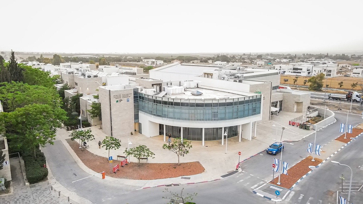 The scene where a ballistic missile fired from Iran hit and caused damage at the Soroka Medical Center in Beersheva, June 19, 2025. (Photo: Yair Tirosh/Flash90)
