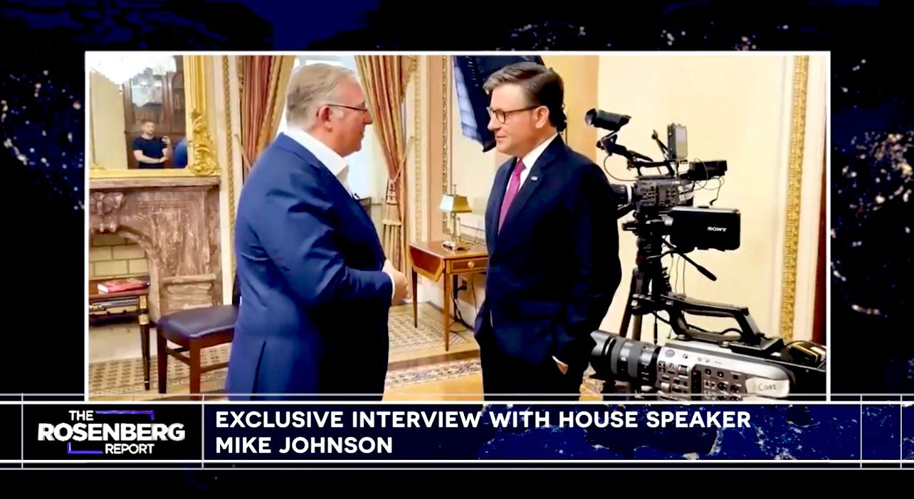 Joel C. Rosenberg with Speaker Mike Johnson (Photo: ALL ISRAEL NEWS)