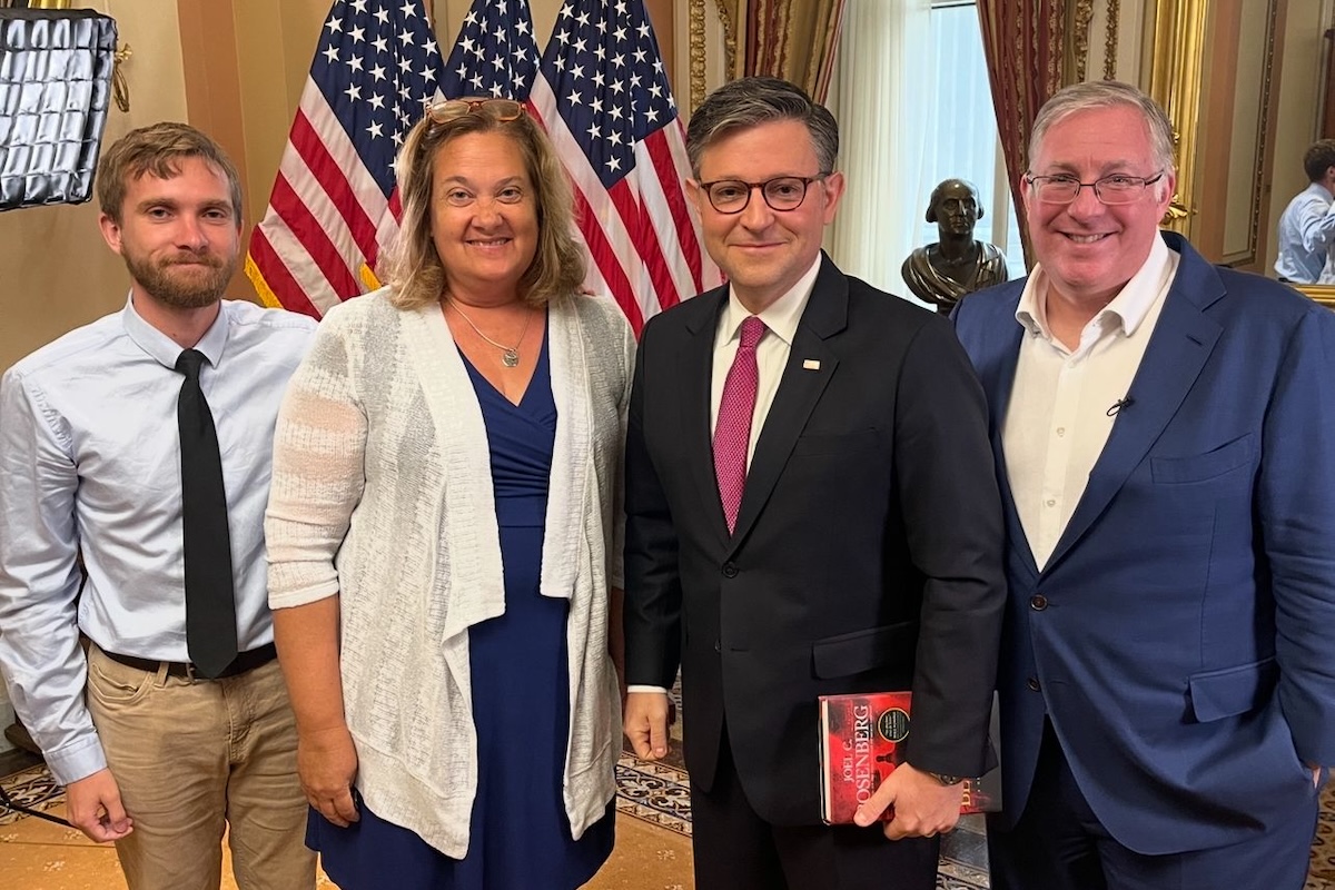 Joel C. Rosenberg with Speaker Mike Johnson (Photo: ALL ISRAEL NEWS)