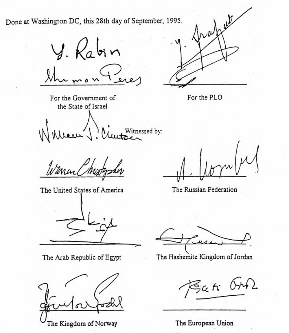 The Knesset debate on the Oslo II agreement. Netanyahu speaking against it, Oct. 4, 1995. (Photo: Wikipedia Commons)