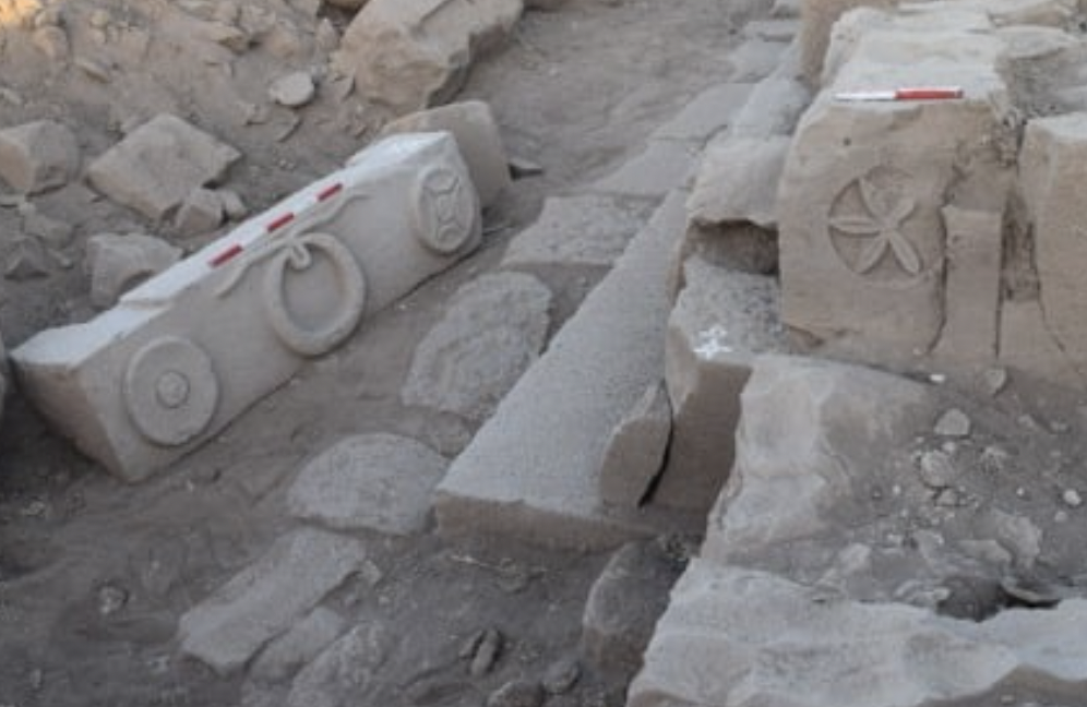 The synagogue uncovered at the excavation (Photo: Michael Azband)
