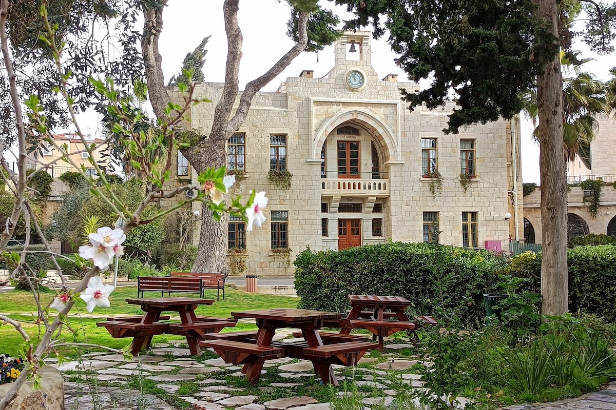 The Anglican International School Jerusalem with a view of the Old City of Jerusalem in the background (Photo: Anglican International School Jerusalem/Facebook)