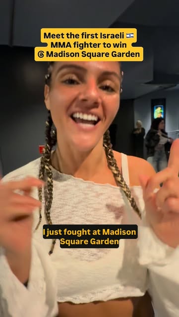 I came to see @e_taloosh at her massive MMA fight as she became the first Israeli American woman to win (by TKO!) at @thegarden .
We sp…