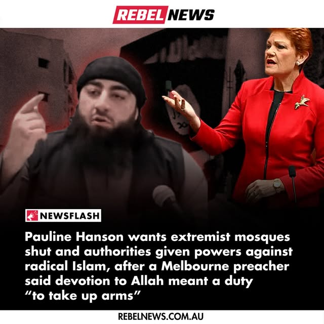 🚨 Pauline Hanson wants extremist mosques shut and authorities given powers against radical Islam, after a Melbourne preacher said devoti…