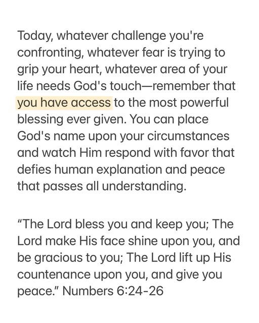 Speak the blessing of Numbers 6:24-26 over yourself and the people you love. These words still carry God’s favor and peace. #PowerOfShort…