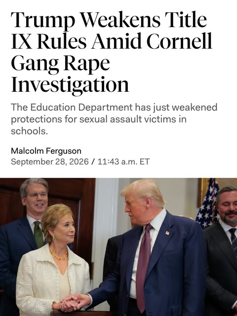 This is what this administration is doing in the face of Cornell’s most recent horror. Election is November 3rd. Let’s get loud.