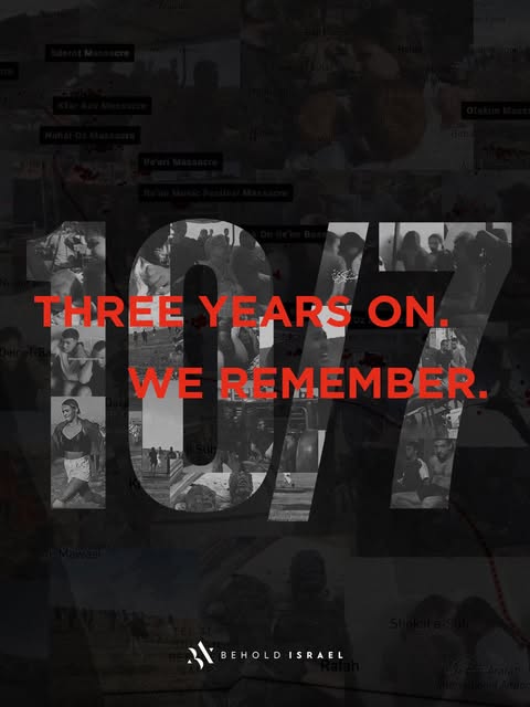 Today we mark the third anniversary of the worst massacre in modern Israel’s history. From the ashes and agony of that day of infamy, we…
