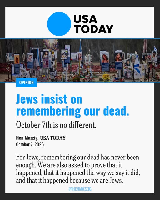 Those who deny, minimize or excuse Oct. 7 are counting on the world to forget. Jews have spent thousands of years refusing to let that ha…