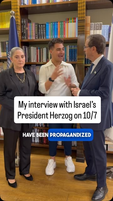 3 years after 10/7, I speak with the Israeli President and First Lady about the social media war the Jewish nation still faces…