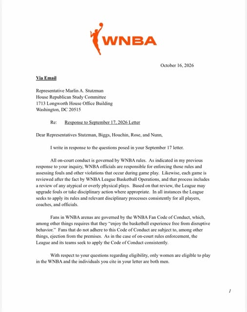 🚨 LADIES AND GENTLEMEN OF AMERICA, THE MOMENT YOU’VE ALL BEEN WAITING FOR!
The @wnba has officially responded!

IS THE #wnba TRANSPHOBIC…