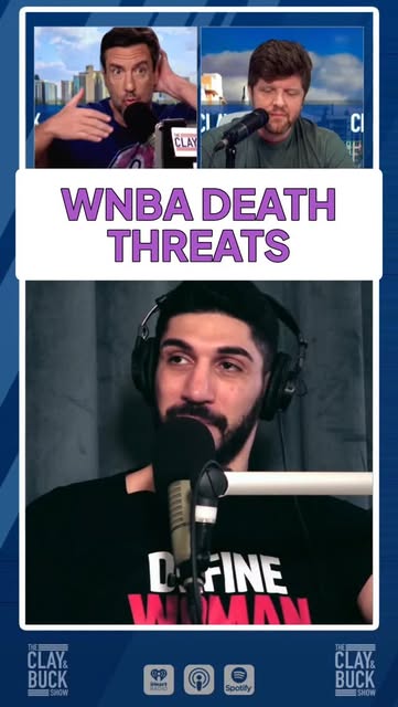 @enesfreedom tells @claytravisoutkick and @bucksexton about being barred from a WNBA game after saying men shouldn’t play against women.…