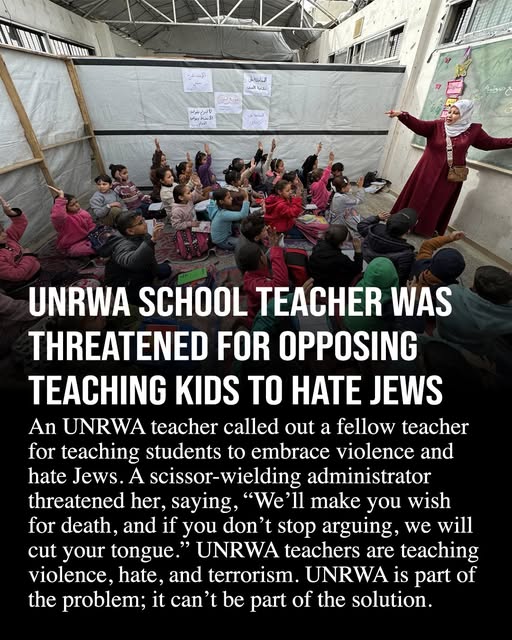 An UNRWA teacher told the @nypost that an administrator threatened to cut her tongue and make her wish for death.
Why? Because she confr…