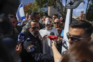 Freed hostage Alon Ohel arrives to his home in Moshav Lavon, northern Israel, October 24, 2025. (Photo: David Cohen/Flash90)
