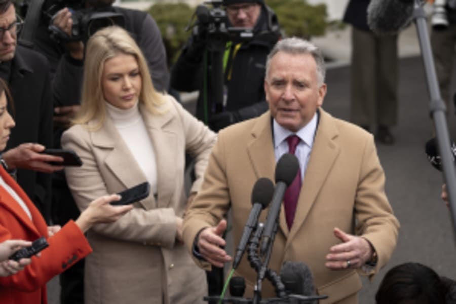 U.S. Special Envoy to the Middle East Steven Witkoff speaks to the media at the White House, Mar. 6, 2025 (Photo: Chris Kleponis/CNP/INSTARimages)