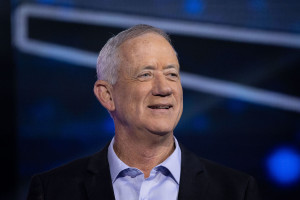 Defense Minister Benny Gantz at a conference in Jerusalem, July 26, 2022. (Photo: Yonatan Sindel/Flash90)