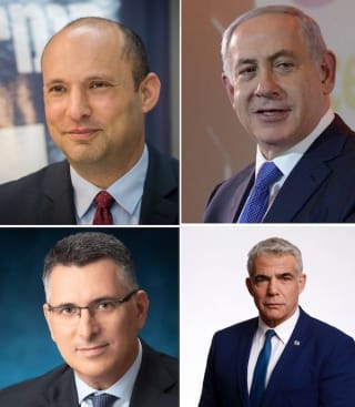 Netanyahu, Bennett, Saar, Lapid