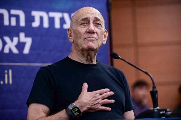 Anti-Israel organization files war crimes complaint in Germany against former Israeli PM Olmert