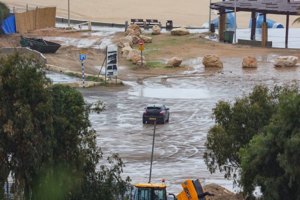 Winter storm Byron arrives in Israel, bringing rain, flooding, and snow on Mount Hermon