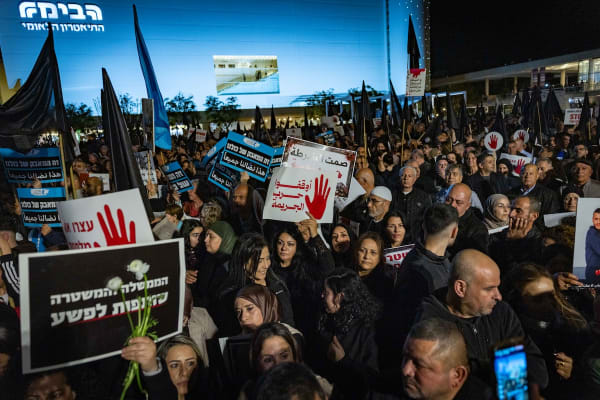 Historic rally in Tel Aviv sees thousands of Arab, Jewish citizens stand together against crime