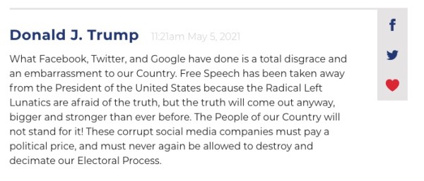 (Shutterstock: June 28, 2017: Official facebook profile of president of United States of America Donald J. Trump)