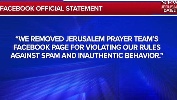 (Screenshot: Jerusalem Dateline Facebook page)