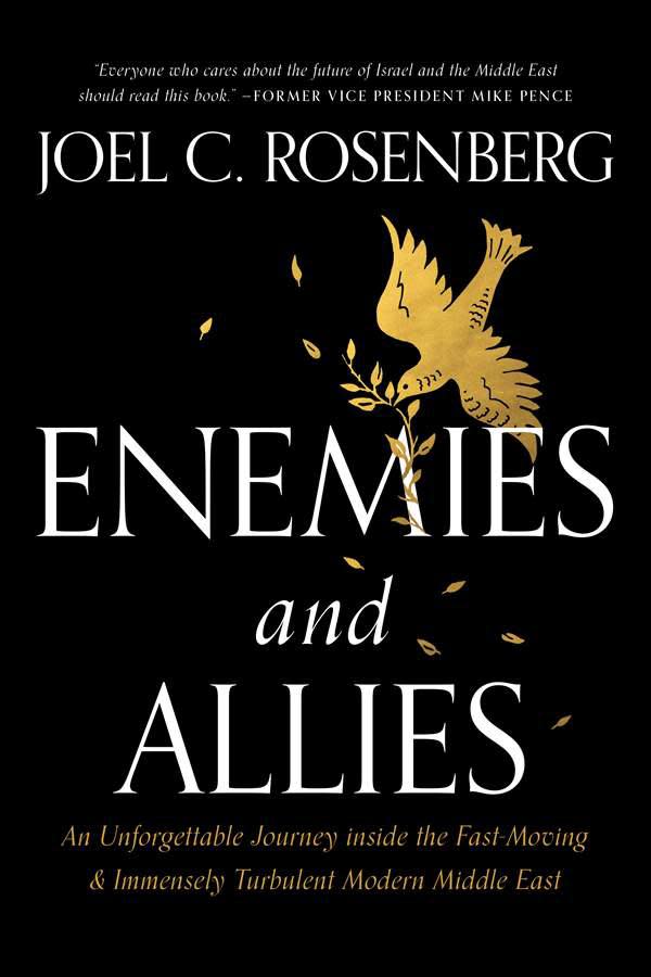 Joel C. Rosenberg announces the release of his nonfiction book, “Enemies and Allies,” during at the National Religious Broadcasters Convention during an interview with former Secretary of State Mike Pompeo, June 24, 2021. (Photo: courtesy)