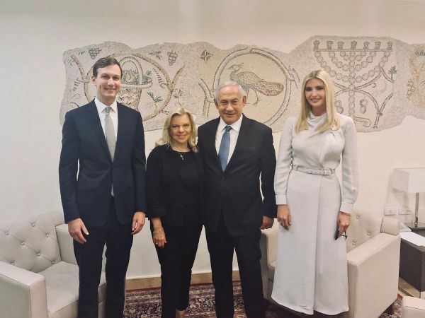 Knesset Speaker Mickey Levy hosts Jared Kushner and Ivanka Trump at the Knesset, Oct. 11, 2021. (Photo: Noam Moskowitz/Knesset)
