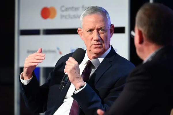 Defense Minister Benny Gantz at a conference in Jerusalem, July 26, 2022. (Photo: Yonatan Sindel/Flash90)
