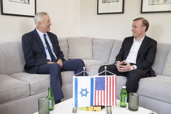 Defense Minister Benny Gantz at a conference in Jerusalem, July 26, 2022. (Photo: Yonatan Sindel/Flash90)