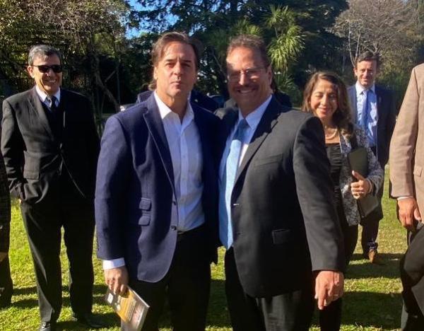 Latino Coalition for Israel President Mario Bramnick at Night to Celebrate Israel in Uruguay (Photo courtesy)