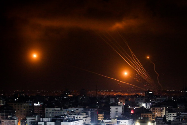 Rockets fired by Palestinian militants into Israel, amid Israeli-Palestinian fighting, in Gaza City, August 5, 2022. (Photo: REUTERS/Mohammed Salem)