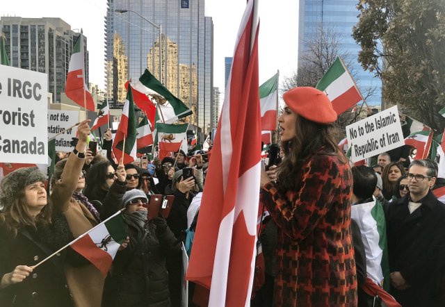Iranian pro-democracy protest in Toronto, Canada on Nov. 29, 2019 (Photo: Twitter)