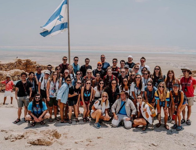 A group of Christian young adults on a trip to Israel organized by Passages (Photo: Instagram/passagesisrael)