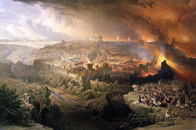 Image: David Roberts - The Siege and Destruction of Jerusalem by the Romans (Public domain)