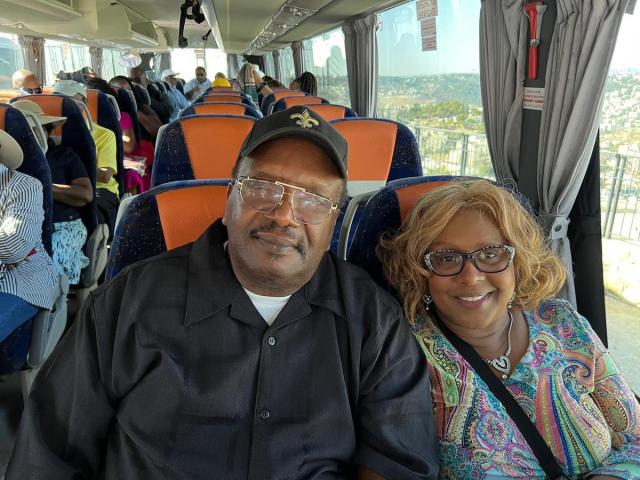 COGIC Bishop Alton Gatlin and his wife Vanessa Winbush-Gatlin on a tour in Israel