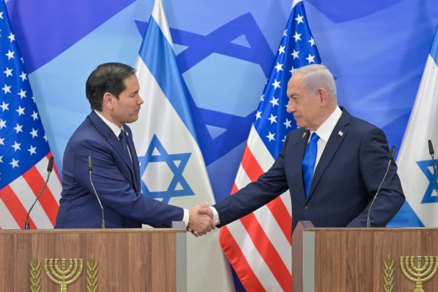 U.S. Secretary of State Marco Rubio with Israeli Prime Minister Benjamin Netanyahu in Jerusalem (Photo: Screenshot/Noam Matry/GPO)