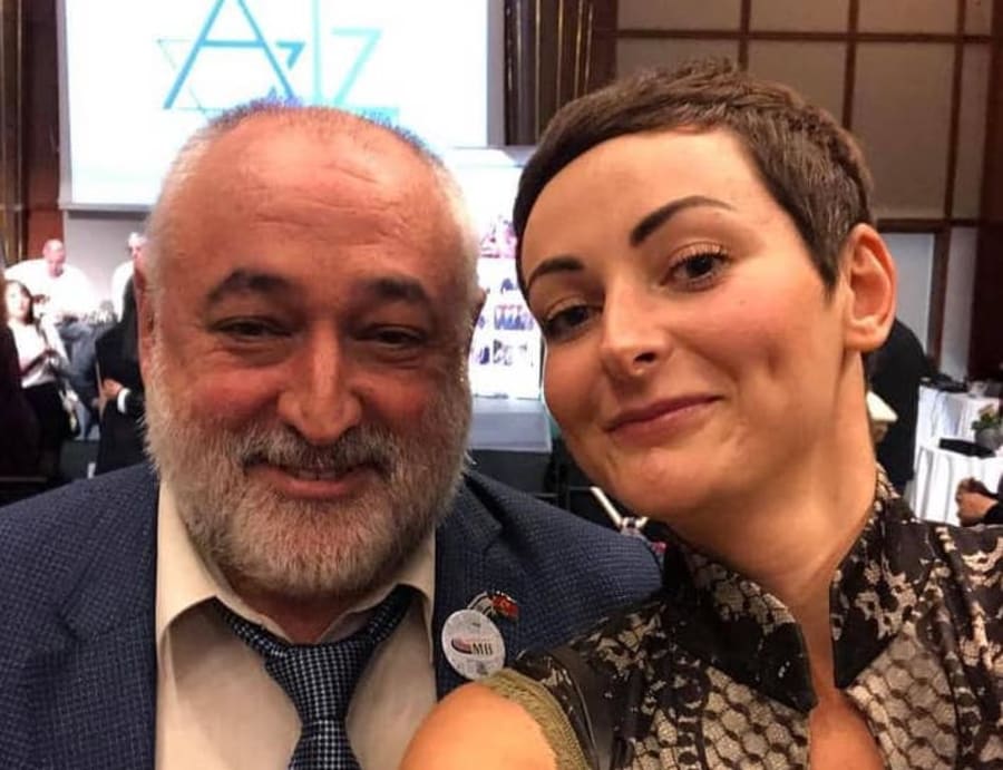 Tatiana Kumok and her father Mikhail (Photo: Tatiana Kumok/Facebook)