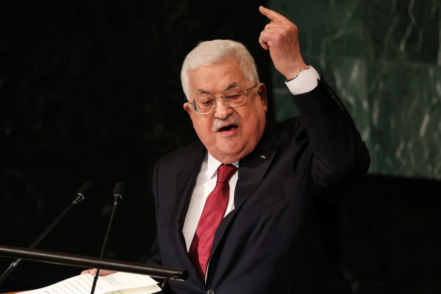 Palestinian Authority President Mahmoud Abbas addresses the 77th United Nations General Assembly at U.N. headquarters in New York City, Sept. 23, 2022. (Photo: REUTERS/Caitlin Ochs)