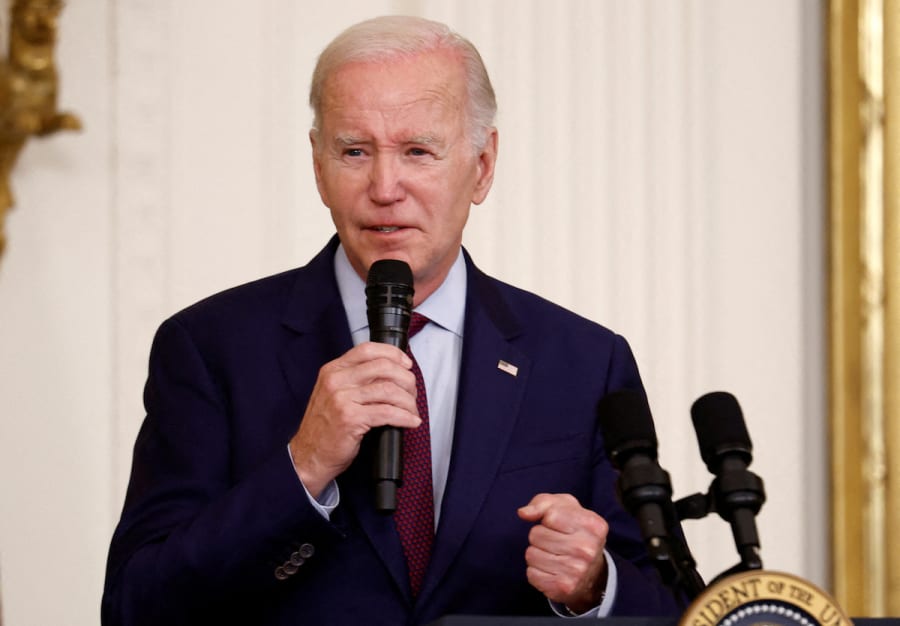 U.S. President Joe Biden delivers remarks at a Jewish American Heritage Month celebration at the White House in Washington, DC, May 16, 2023. (Photo: REUTERS/Evelyn Hockstein)